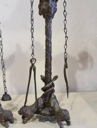 Antique French Bronze Candelstick, 2 piece Antique Furniture 9