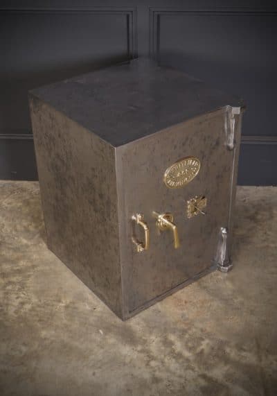 Victorian Polished Iron Safe safe Antique Metals 3