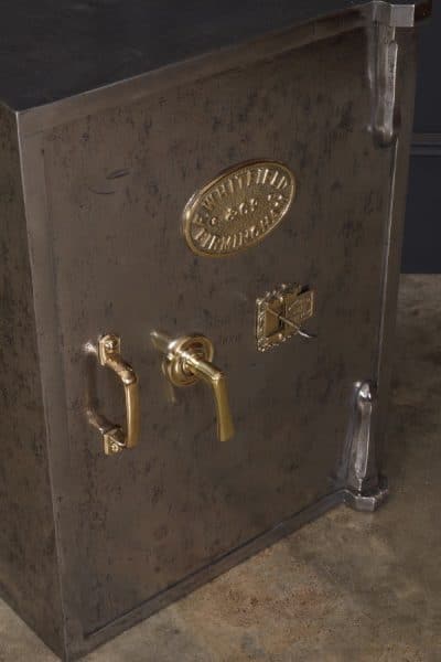 Victorian Polished Iron Safe safe Antique Metals 4