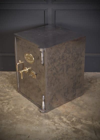 Victorian Polished Iron Safe safe Antique Metals 9