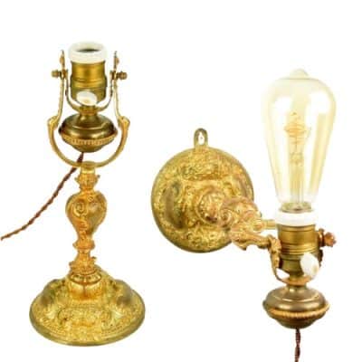 19th Century a Pair SHIP’S Light Antique Furniture 3