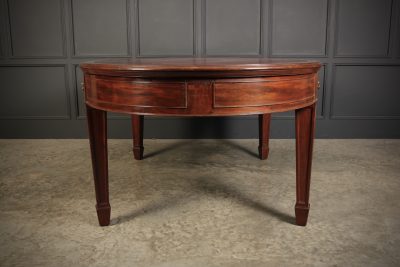 Large Mahogany Oval Partners Writing Table Mahogany Partners Desk Antique Desks 7