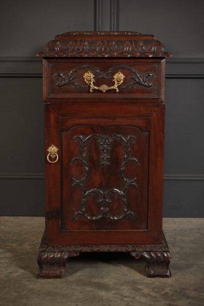 Pair Carved Mahogany Bedside Cabinets bedside Antique Cabinets 6