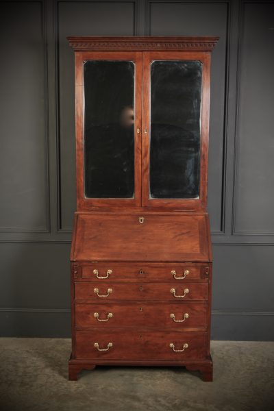 George III Mahogany Bureau Bookcase bookcase bureau Antique Bookcases 13