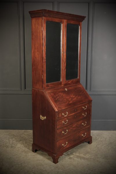 George III Mahogany Bureau Bookcase bookcase bureau Antique Bookcases 3