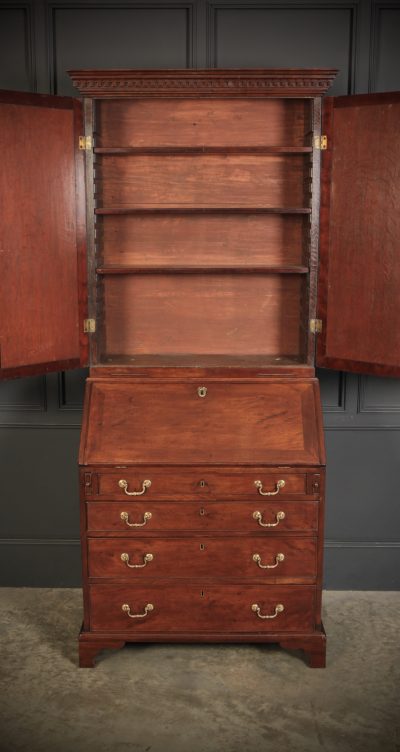 George III Mahogany Bureau Bookcase bookcase bureau Antique Bookcases 4