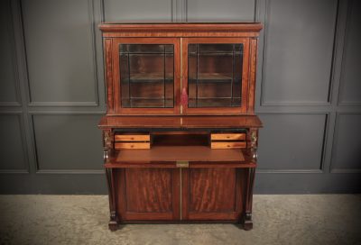 Regency Mahogany Secrétaire Bookcase - Image 3