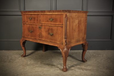 Queen Anne Walnut Low Chest Of Drawers 18th century chest of drawers Antique Chest Of Drawers 11