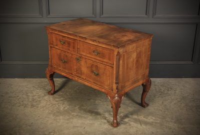 Queen Anne Walnut Low Chest Of Drawers 18th century chest of drawers Antique Chest Of Drawers 12