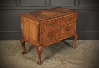 Queen Anne Walnut Low Chest Of Drawers 18th century chest of drawers Antique Chest Of Drawers 5