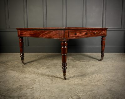 Large George IV Mahogany & Leather Partners Writing Table Antique desk Antique Desks 4