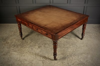 Large George IV Mahogany & Leather Partners Writing Table Antique desk Antique Desks 12