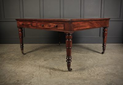 Large George IV Mahogany & Leather Partners Writing Table Antique desk Antique Desks 13