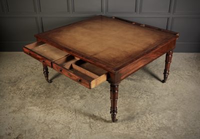 Large George IV Mahogany & Leather Partners Writing Table Antique desk Antique Desks 14