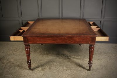 Large George IV Mahogany & Leather Partners Writing Table Antique desk Antique Desks 17