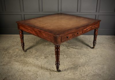 Large George IV Mahogany & Leather Partners Writing Table Antique desk Antique Desks 18