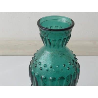 Mid 20th Century Murano Emerald Glass Vase Antique Vases 5