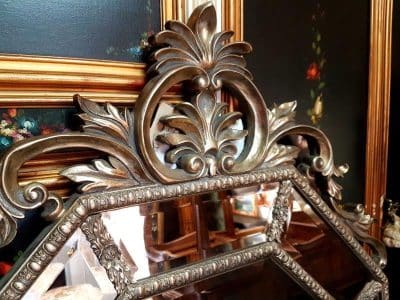 Antique Venetian Wooden Hexagonal Mirror 19th century Antique Furniture 8