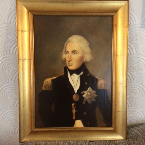 Admiral Lord Nelson After Lemuel Francis Abbott Oil Portrait Painting Naval Officer Battle Of Trafalgar - Image 2