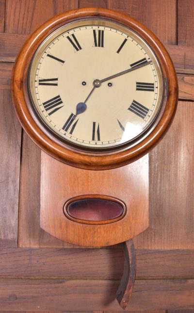 Mahogany Drop Dial Fusee Wall Clock SAI2017 - Image 9