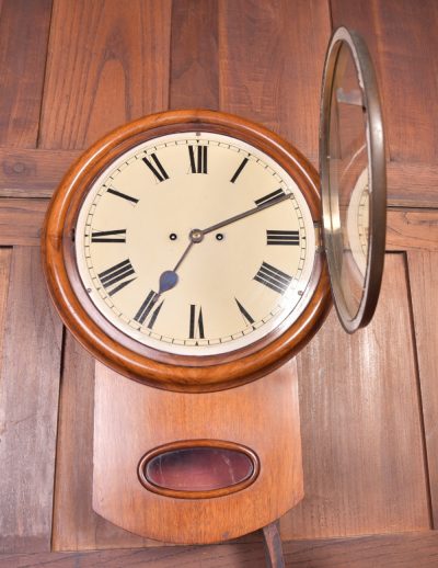 Mahogany Drop Dial Fusee Wall Clock SAI2017 - Image 10