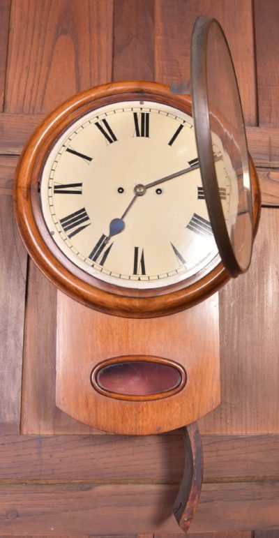 Mahogany Drop Dial Fusee Wall Clock SAI2017 - Image 12