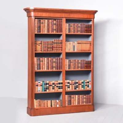 Mid Victorian Mahogany Tall Two-Part Open Bookcase Antique Bookcases 10