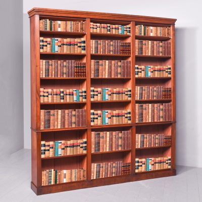 Early 19th Century Original Two-Part Mahogany Open Bookcase open bookcase Antique Bookcases 11