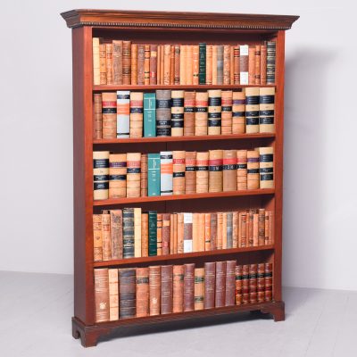 Georgian Style Tall Mahogany Open Bookcase open bookcase Antique Bookcases 3