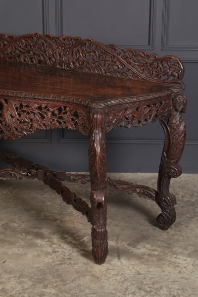 19th Century Carved Burmese Console Table - Image 9