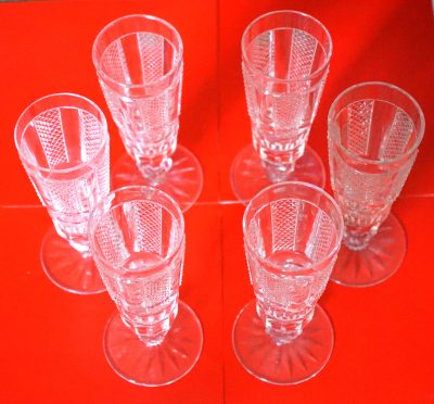 Vintage Set of Two Rare Waterford Hibernia Pattern Champagne Flutes Hibernia Waterford Glasses Antique Glassware 10