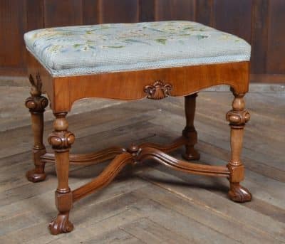 Victorian Walnut Stool SAI3201 Antique Furniture 3