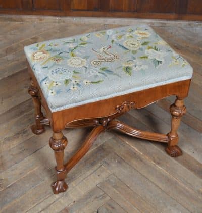 Victorian Walnut Stool SAI3201 Antique Furniture 10