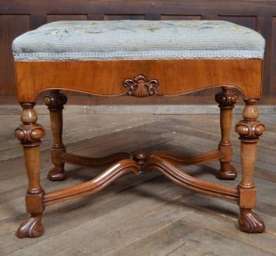 Victorian Walnut Stool SAI3201 Antique Furniture 8