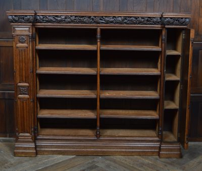 Victorian Oak Open Bookcase SAI3569 gothic revival Antique Bookcases 9