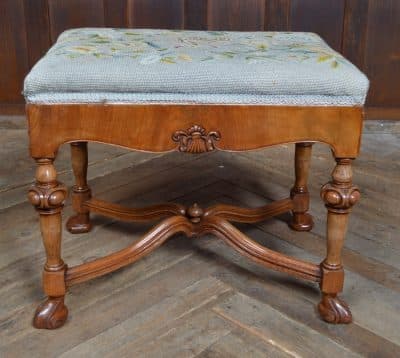 Victorian Walnut Stool SAI3201 Antique Furniture 4