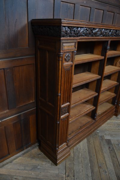 Victorian Oak Open Bookcase SAI3569 gothic revival Antique Bookcases 15