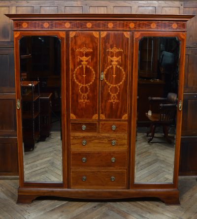 Edwardian Mahogany Wardrobe SAI3571 Edwardian Antique Wardrobes 3