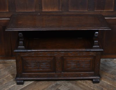 Edwardian Monk’s Bench/ Hall Seat/ Settle SAI3570 antique oak Antique Benches 10