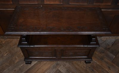 Edwardian Monk’s Bench/ Hall Seat/ Settle SAI3570 antique oak Antique Benches 11