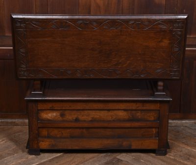 Edwardian Monk’s Bench/ Hall Seat/ Settle SAI3570 antique oak Antique Benches 16