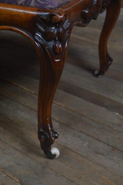 Victorian Walnut Central Stool SAI3235 Antique Furniture 6