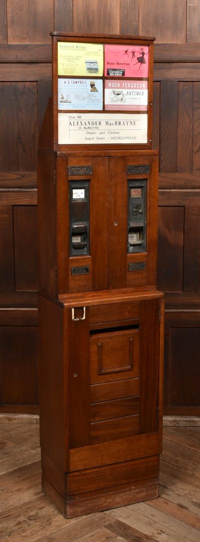 Vintage Mahogany Post Box And Stamp Vending Machine SAI3584 post box Miscellaneous 4