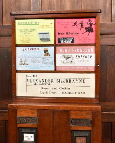 Vintage Mahogany Post Box And Stamp Vending Machine SAI3584 post box Miscellaneous 6