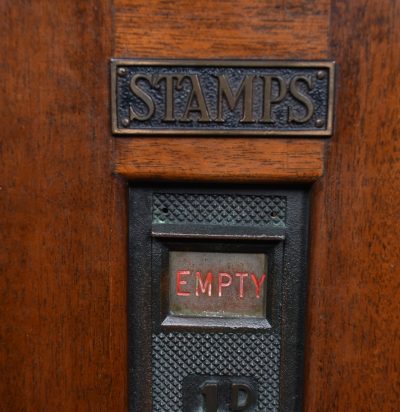 Vintage Mahogany Post Box And Stamp Vending Machine SAI3584 post box Miscellaneous 10