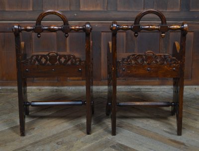 Pair Of Victorian Oak Hall Chairs SAI3554 Victorian chairs Antique Chairs 16