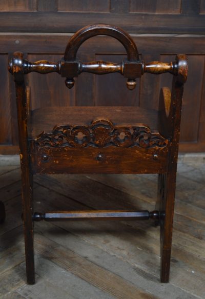 Pair Of Victorian Oak Hall Chairs SAI3554 Victorian chairs Antique Chairs 17