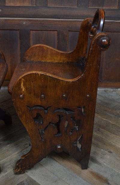 Pair Of Victorian Oak Hall Chairs SAI3554 Victorian chairs Antique Chairs 20