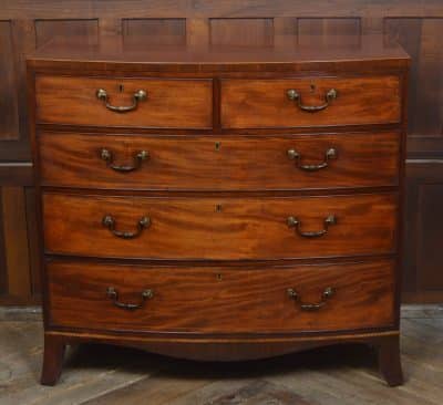 Georgian Mahogany Bow Front Chest Of Drawers SAI3227