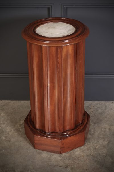 Fluted Mahogany Cylindrical Bedside Cabinet bedside Antique Cabinets 3